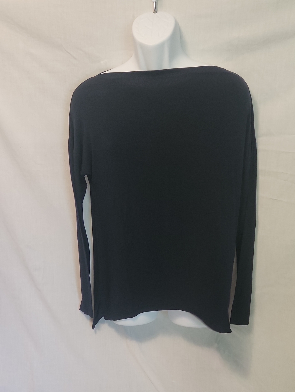 Vince Navy Boatneck Long-Sleeve Top